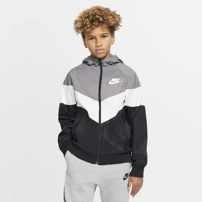 Nike Sportswear Windrunner Big Kids' Jacket In Grey | ModeSens