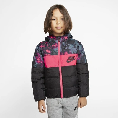 Shop Nike Sportswear Little Kids' Full-zip Puffer Jacket In Pink