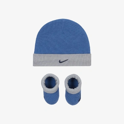 Shop Nike Baby Hat And Booties Set In Multi-color