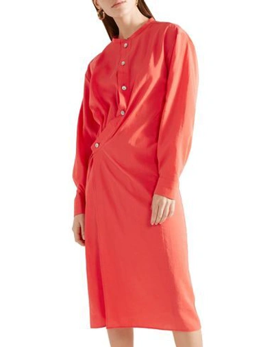Shop Lemaire 3/4 Length Dresses In Coral