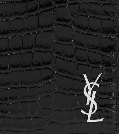 Shop Saint Laurent Leather Iphone Xs Max Case In Black