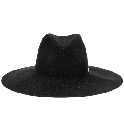 Shop Valentino Garavani Vlogo Felt Hat In Black