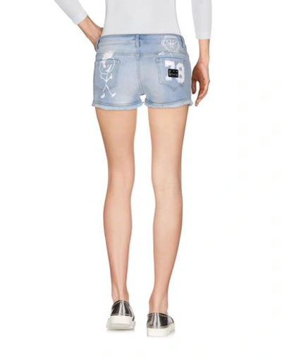 Shop Philipp Plein Denim Shorts In Blue