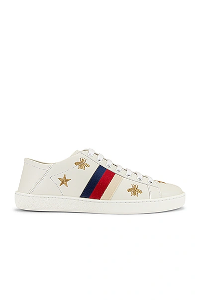 Shop Gucci New Ace Sneakers In White