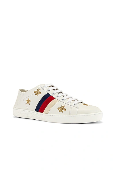 Shop Gucci New Ace Sneakers In White