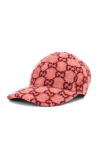 Shop Gucci Gg Baseball Hat In Roseate & Red