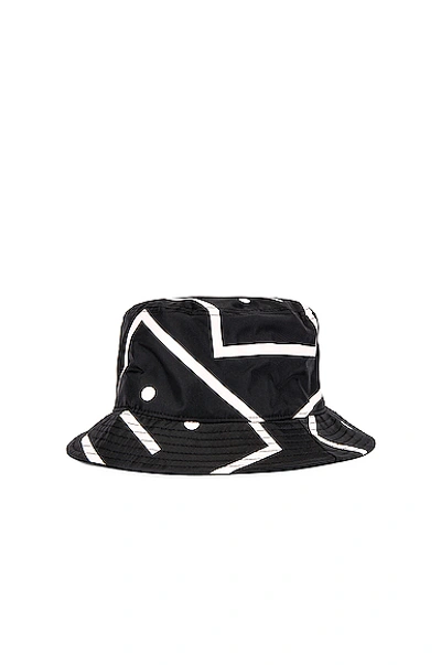 Shop Acne Studios Print Bucket Hat In Abstract,black,pink