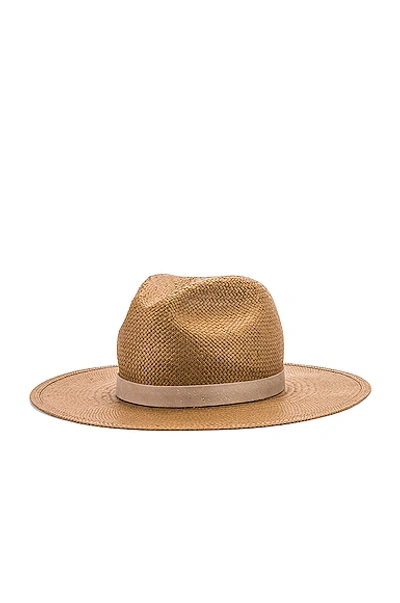 Shop Janessa Leone Adriana Packable Hat In Brown