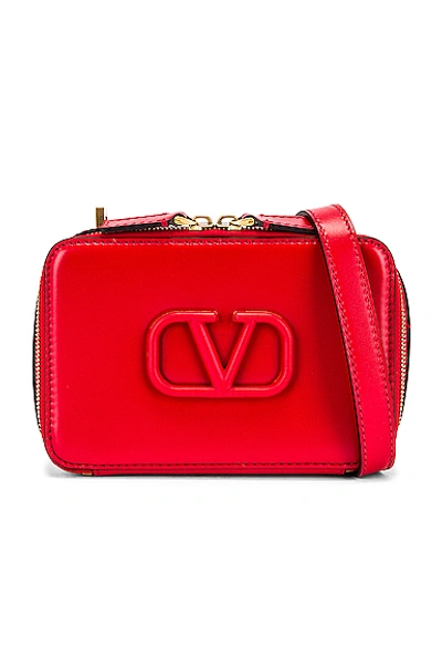 Shop Valentino Small Vsling Crossbody Bag In Rouge Pur