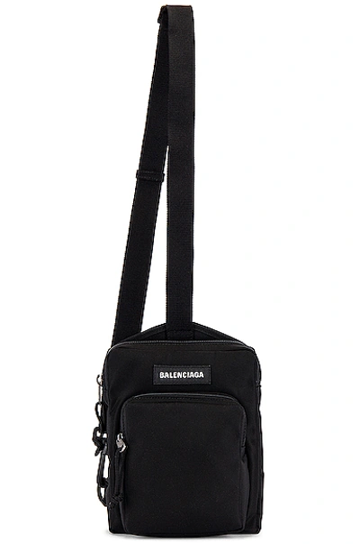 Shop Balenciaga Explorer Crossbody Messenger Bag In Black