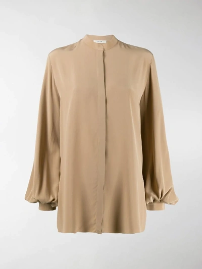Shop The Row Oversized Blouse In Neutrals