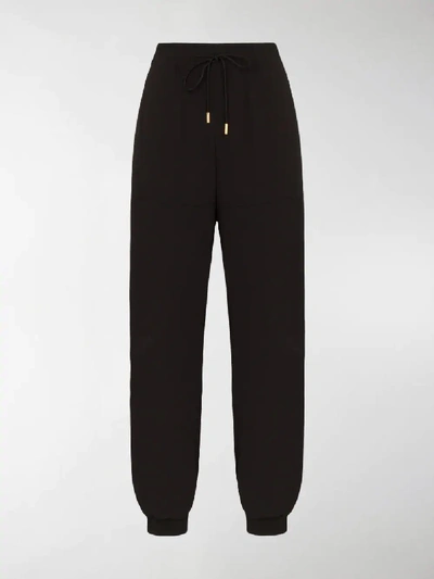 Shop Chloé Drawstring Jogging Trousers In Black