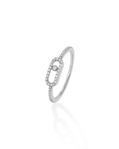 Shop Messika Move Uno 18k White Gold Ring