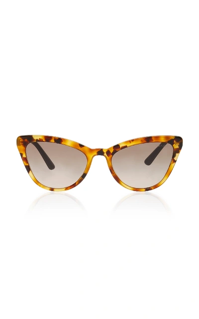 Shop Prada Cat-eye Tortoiseshell Acetate Sunglasses In Brown