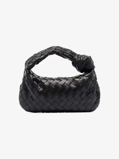 Shop Bottega Veneta Black Intrecciato Mini Leather Pouch Bag