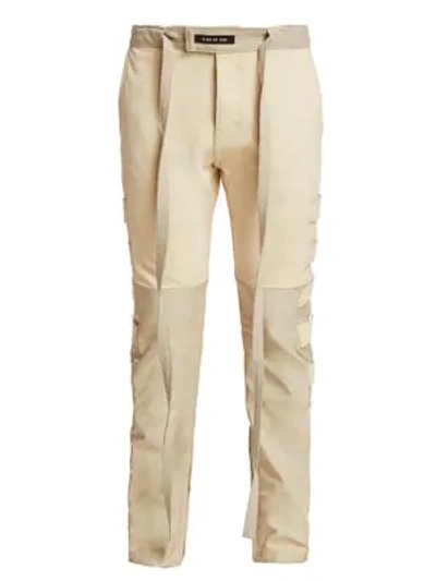 Shop Fear Of God Nylon & Leather Tactical Pants In Bone