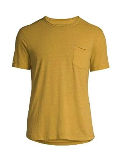 Shop John Varvatos Patch Pocket T-shirt In Chartreuse