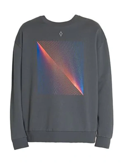 Shop Marcelo Burlon County Of Milan Men's Optical Over Crewneck In Anthracite