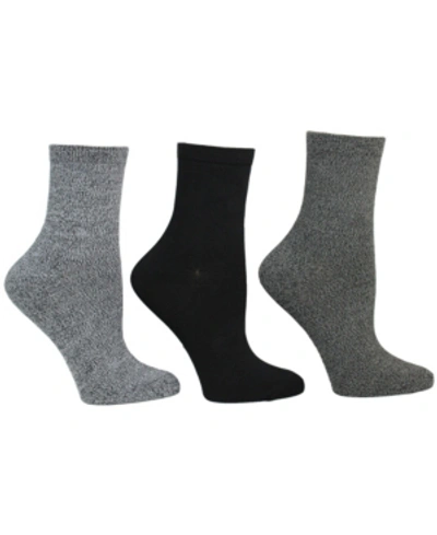 Shop Steve Madden Women's 3 Pack Super Soft Crew Socks, Online Only In Black Multi