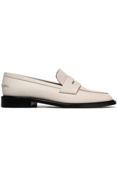 Shop Atp Atelier Monti Leather Loafers In Off-white