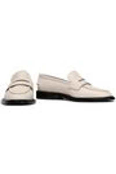 Shop Atp Atelier Monti Leather Loafers In Off-white