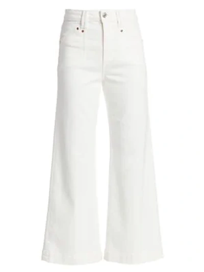 Shop Paige Jeans Anessa High-rise Ankle Flare Jeans In Light Ecru