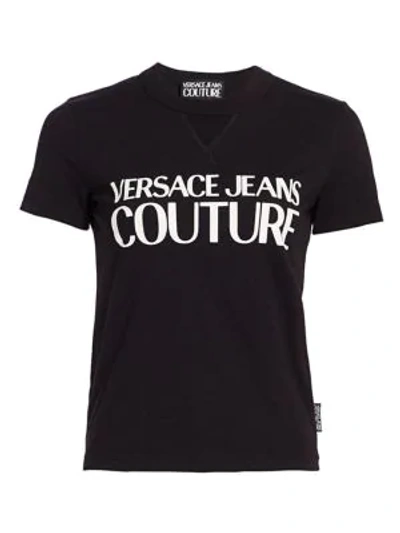 Shop Versace Jeans Couture Logo Lady Tee In Nero