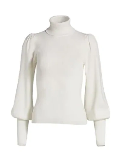 Shop A.l.c Karla Lantern-sleeve Sweater In White