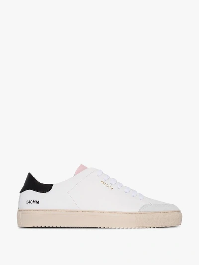 Shop Axel Arigato Multicoloured Clean 90 Leather Low Top Sneakers In White