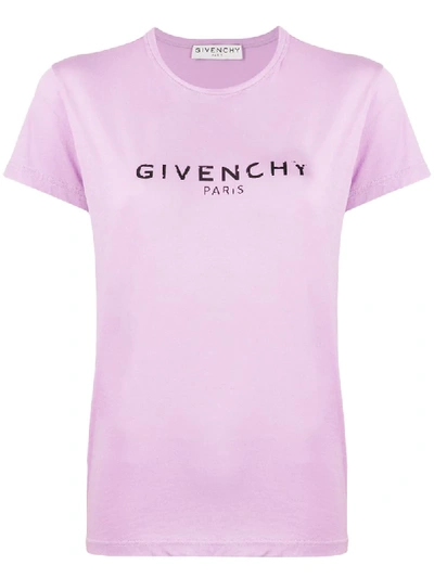 Shop Givenchy T-shirt Mit Logo In Purple