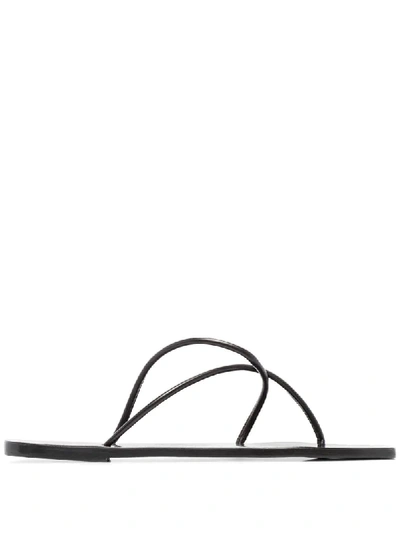 Shop Atp Atelier Alessano Strappy Thong Sandals In Black