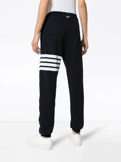 Shop Thom Browne 4-bar Print Track Pants In Blue