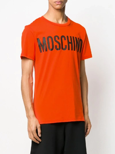 Shop Moschino Logo-printed T-shirt In Red