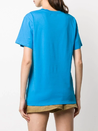 Shop Alberta Ferretti Love Me Embellished T-shirt In Blue