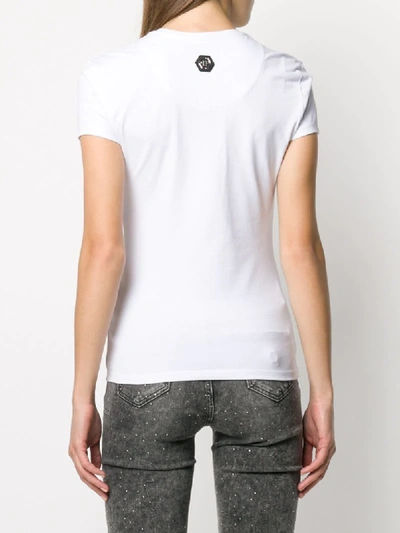 Shop Philipp Plein Rock Pp Slim-fit T-shirt In White