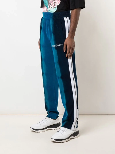 Shop Palm Angels Tie-dye Effect Track Pants In Blue