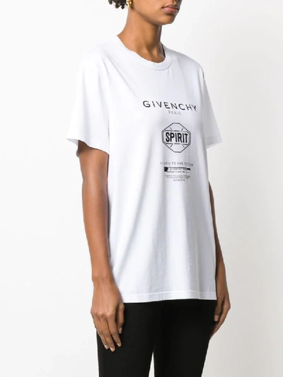 Shop Givenchy Mixed Print Cotton T-shirt In White