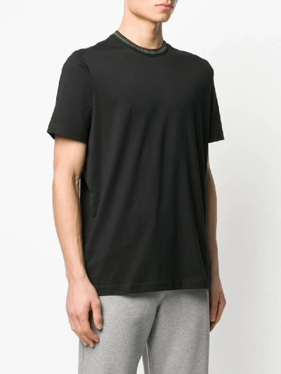 Shop Ps By Paul Smith Ps Sport Stripe Collar T-shirt In Black