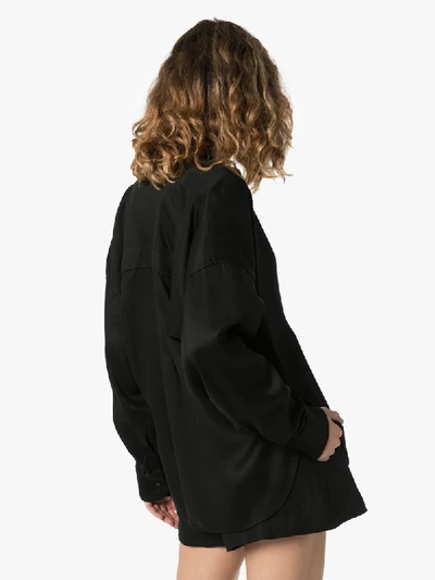 Shop Bondi Born V-neck Long Sleeve Blouse In Black