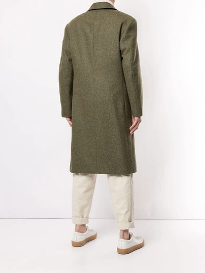 Shop Hed Mayner Tailored Double-breasted Coat In Green