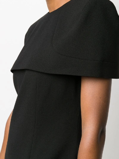 Shop Givenchy Cape Fitted Dress In Black