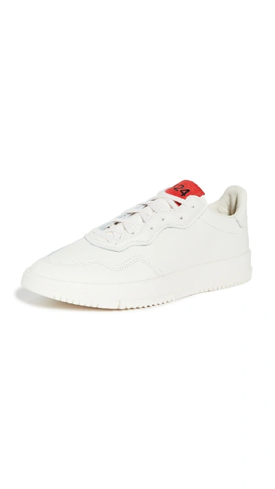 Shop Adidas Originals X 424 Sc Premier Sneakers In Chalk White/scarlet