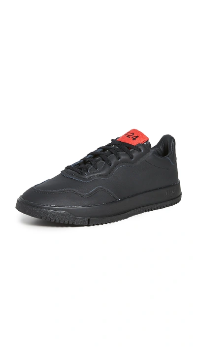 Shop Adidas Originals X 424 Sc Premier Sneakers In Black/scarlet