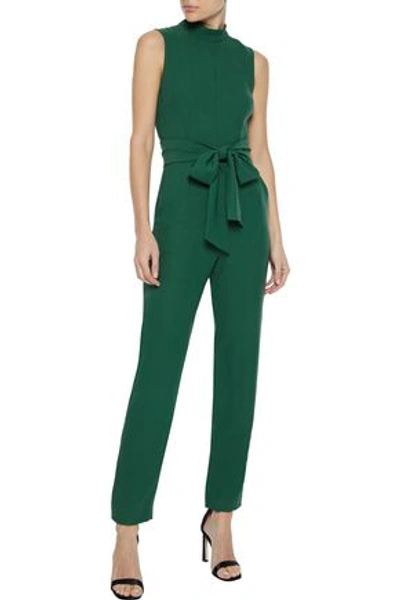 Iris Ink Woman Luna Bow detailed Crepe Jumpsuit Forest Green ModeSens