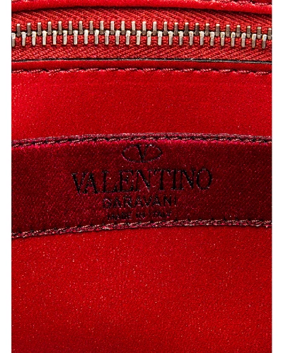 Shop Valentino Rockstud Spike Medium Shoulder Bag In Silver & Pastel Grey