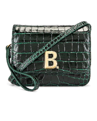 Shop Balenciaga Small Embossed Croc B Bag