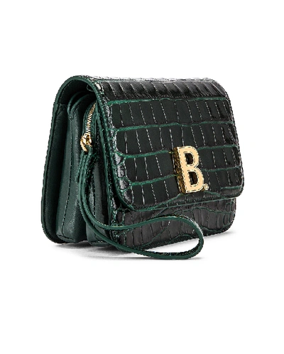 Shop Balenciaga Small Embossed Croc B Bag