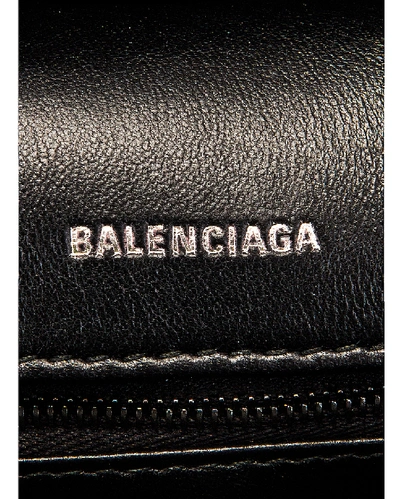 Shop Balenciaga Medium Quilted Leather B Shoulder Bag In Black