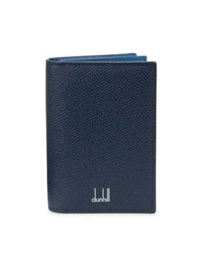 Shop Dunhill Cadogan Leather Wallet In Navy