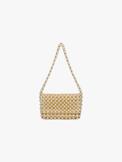 Shop Vanina 'mist' Mini-tasche Mit Perlen In Neutrals